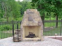 Outdoor Fireplace with Venner Stone