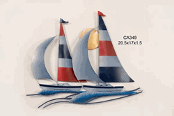 Sailboats Duo Nautical Colors
