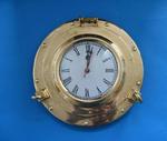 Brass Porthole Clock 11"