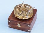 Brass Round Sundial Compass 6"