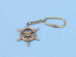 Small Ship Wheel Key Chain