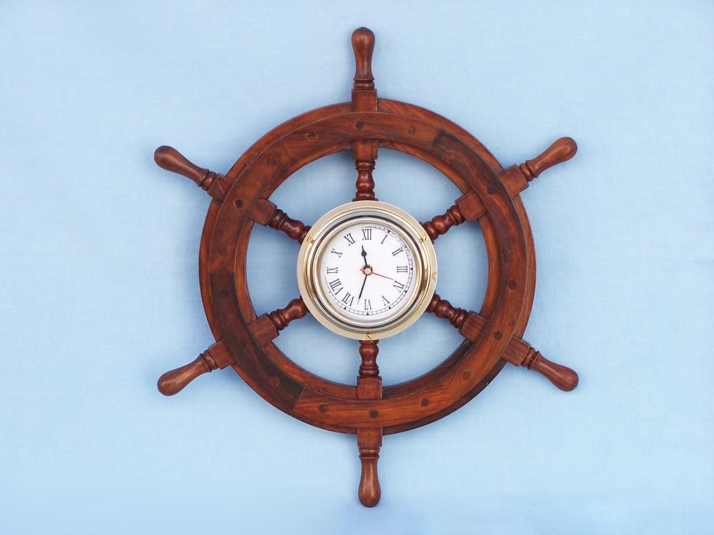 Ship Wheel Clock 12