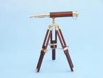 Brass Telescope on Stand 20" - Wood
