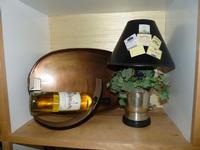 Wine Labels and Grapes Lamp