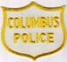 Misc: Columbus Police Patch (cap/white/twill/cut edge)