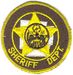 Sheriff: AR, Sheriff's Dept. Patch (yellow letters/edge)(off centered)
