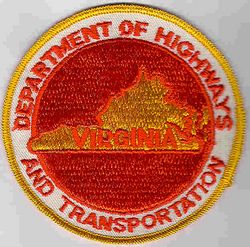 Dept. of Highways & Transportation Patch (orange/yellow) (VA)