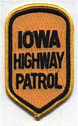 State: IA, Highway Patrol Patch (yellow edge)
