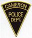 Cameron Police Patch (black triangle) (WV)