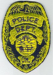 Ohio Police Patch (yellow/black, cap size) (OH)