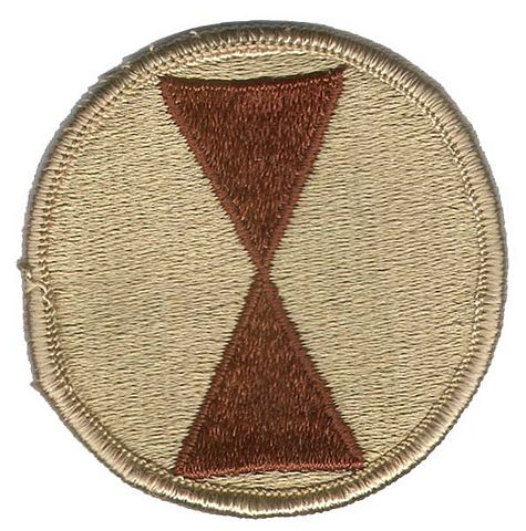 7th INFANTRY DIVISION Foreign Made patch DESERT