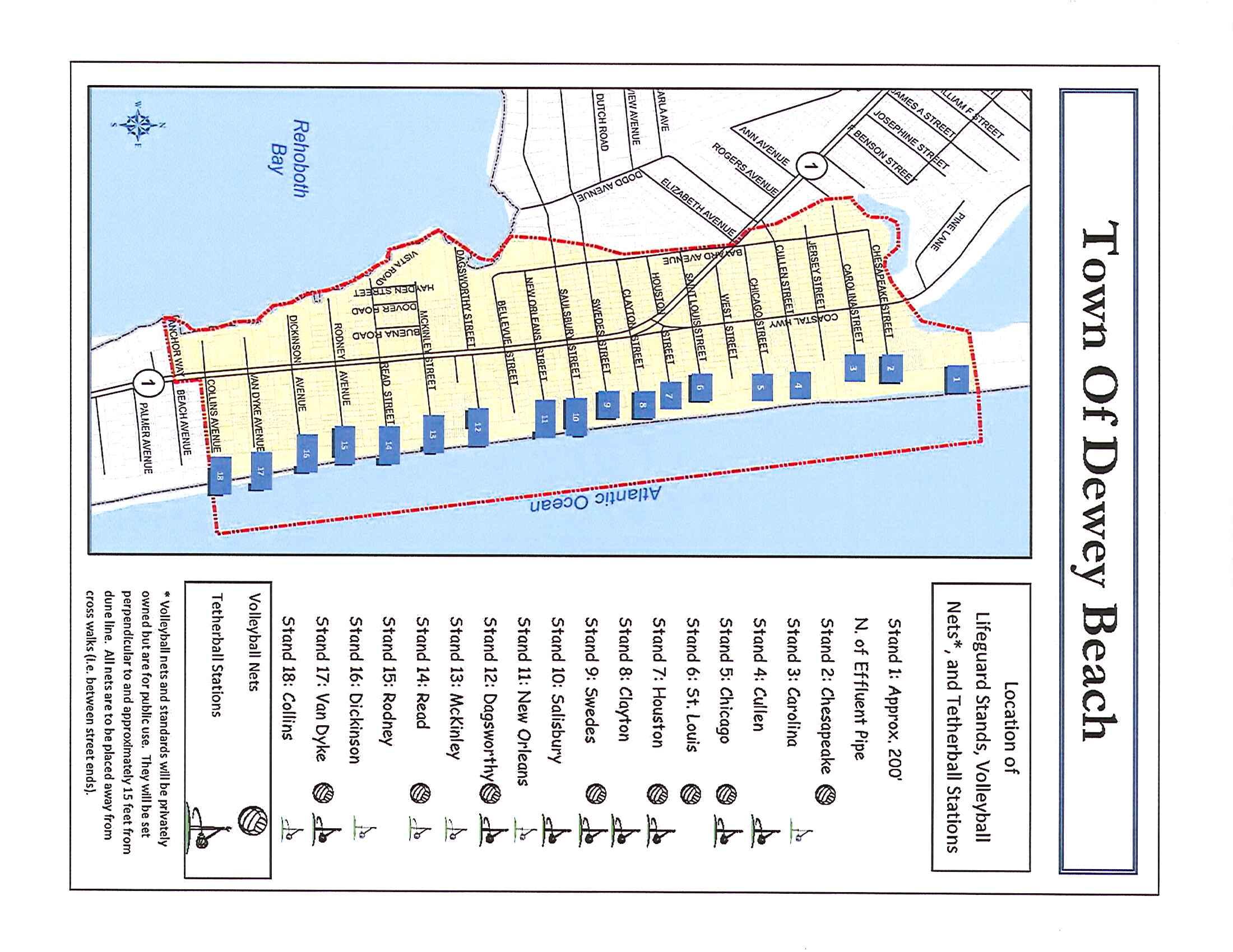 Dewey Beach Delaware Map