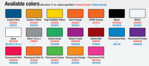 Rustoleum Color Chart