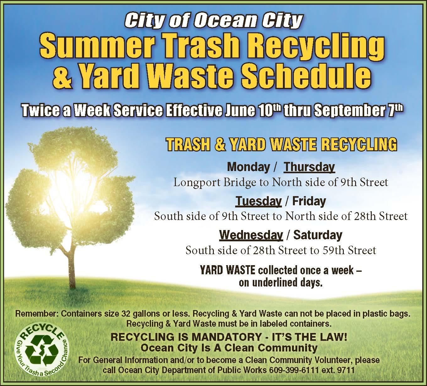 2019 Township of Edison Recycling and Sanitation Calendar